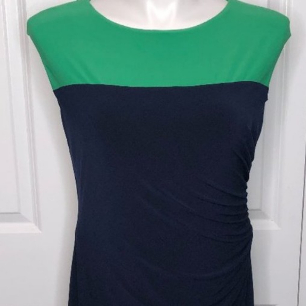 🍷 Chaps Blue\Green Color Block Dress 🍷